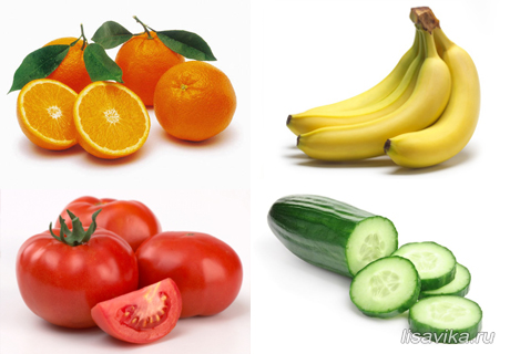 фрукты и овощи для детей